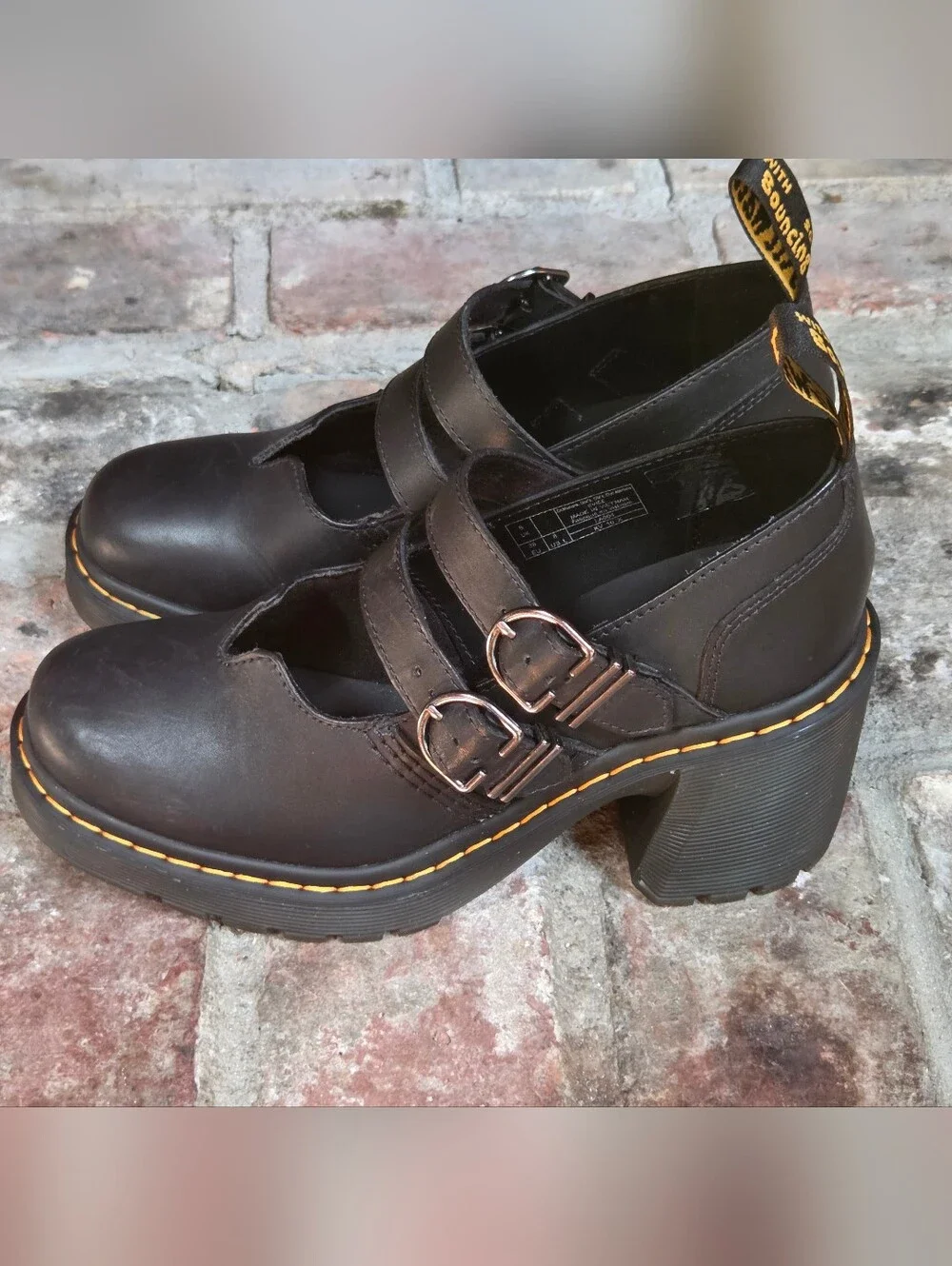 Dr. Martens Eviee Leather Heeled Shoes - Picture 7 of 12